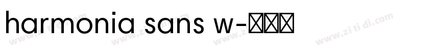 harmonia sans w字体转换